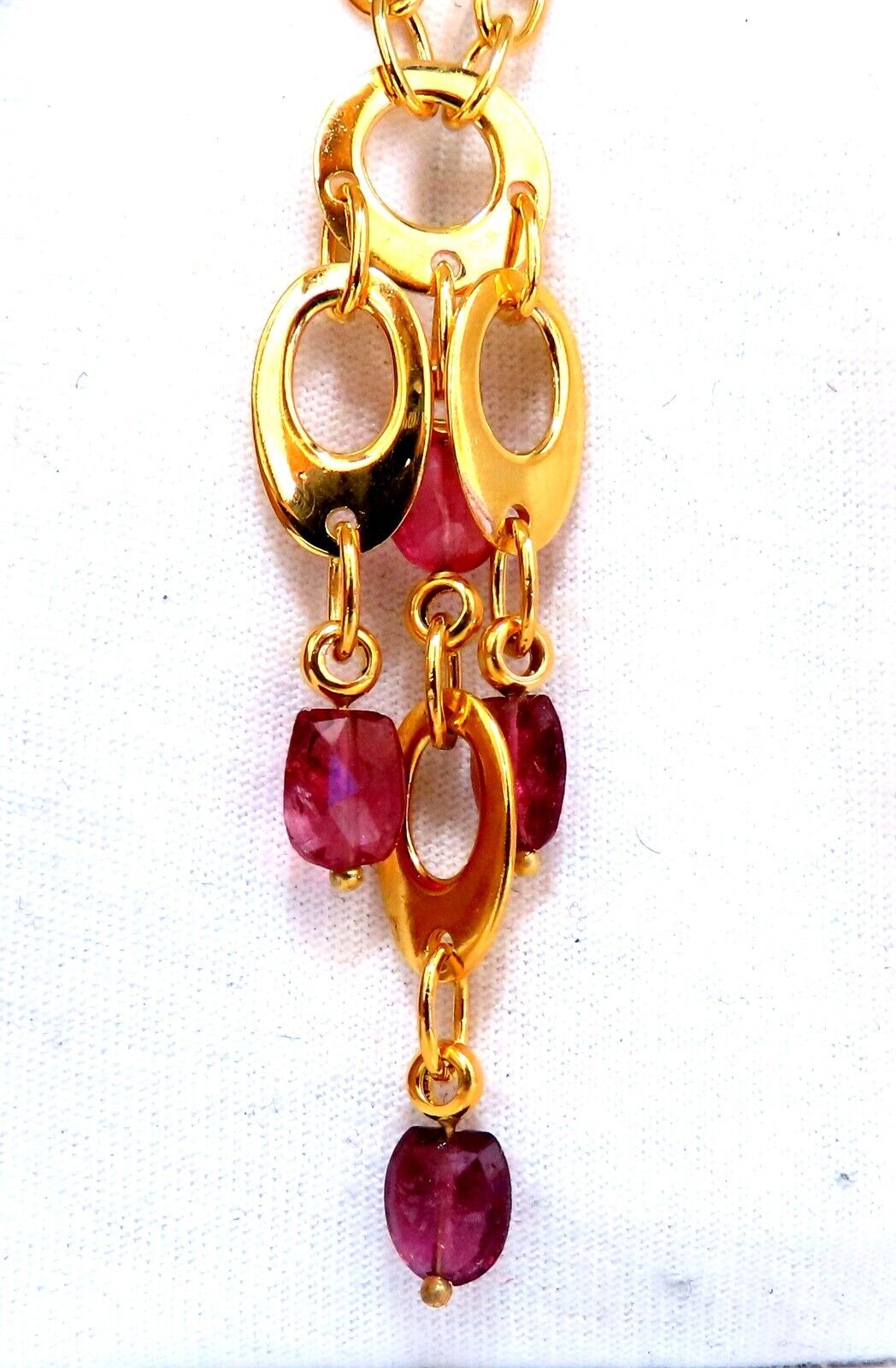 10ct Natural Tourmaline Dangle Necklace 14kt