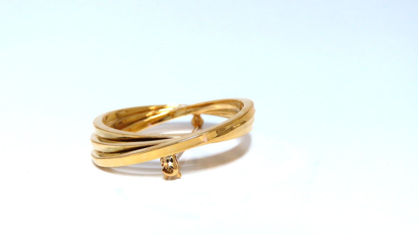 Triple Circle Pin 18Kt