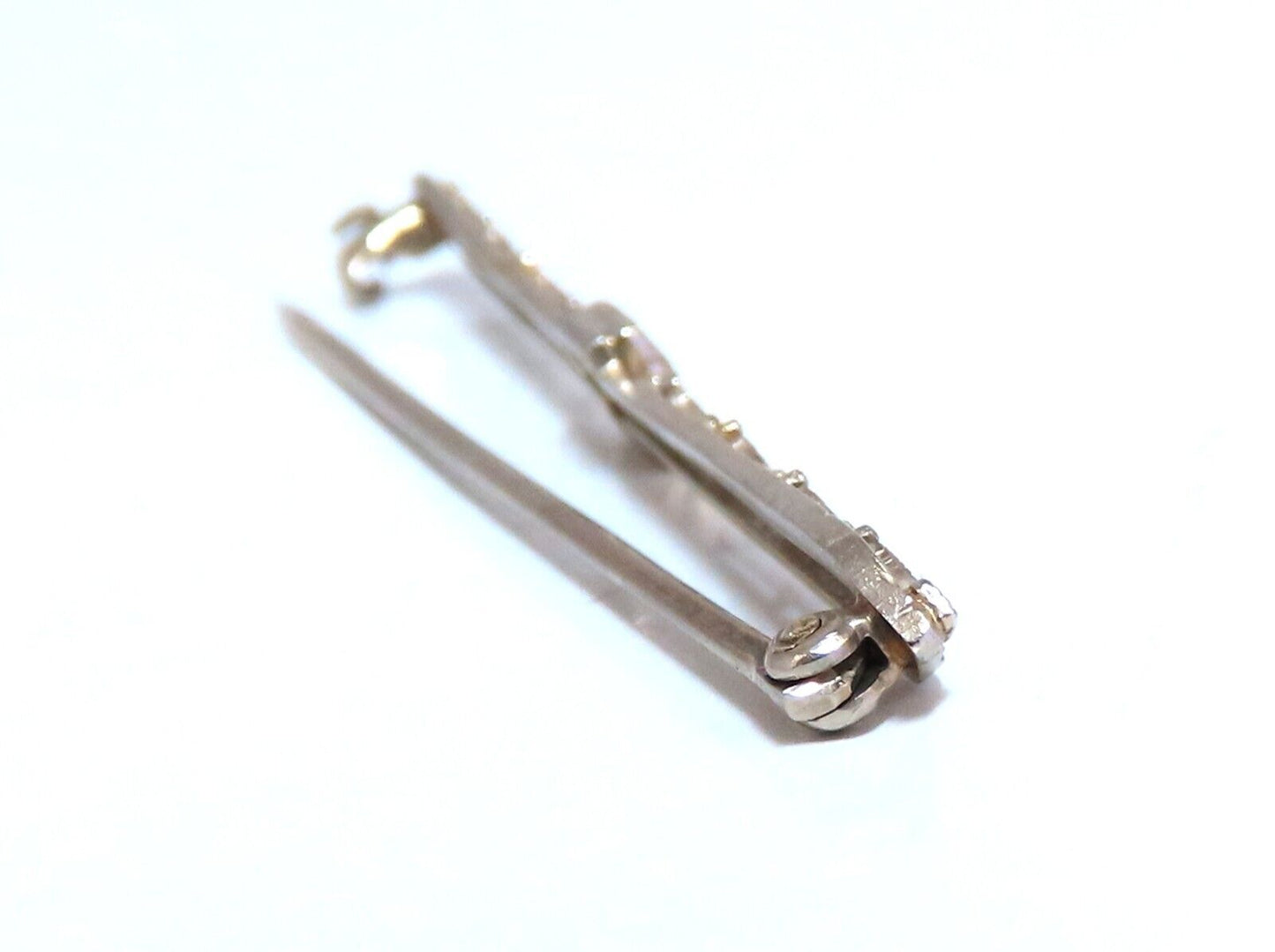 .05ct Natural Diamond Gold Pin Edwardian Deco Vintage