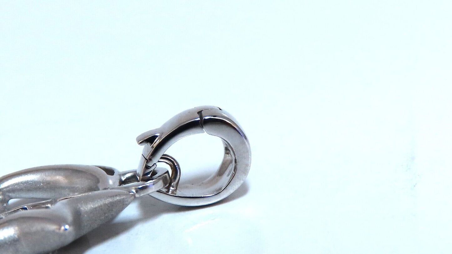 .24ct Heart stars moon Natural diamonds pendant 18 karat