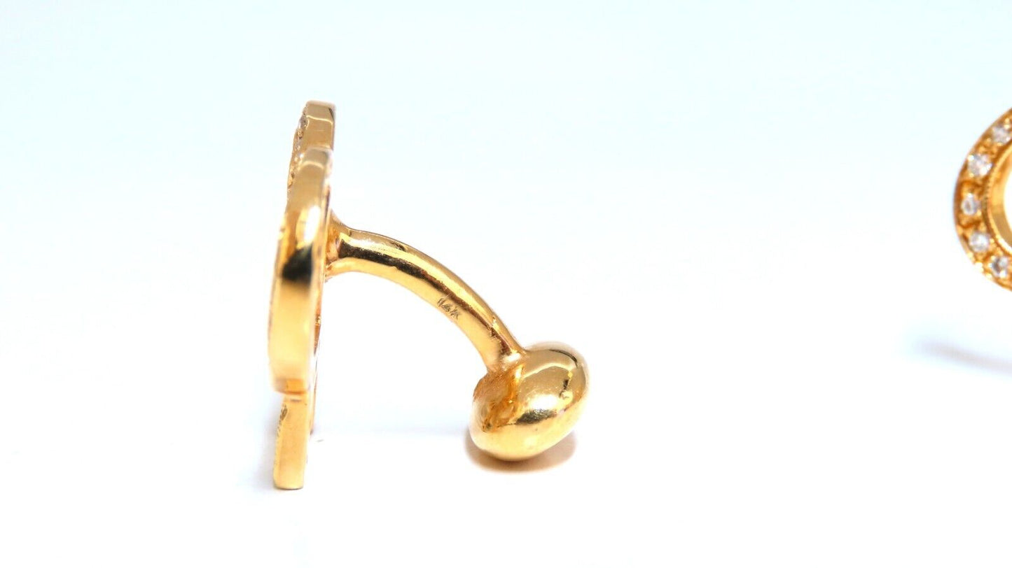 1.10ct doubletree diamond cufflinks 14kt memorabilia