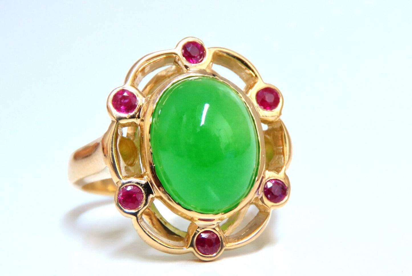 14kt Jade Ruby Ring