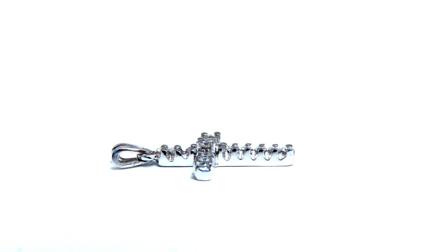 .36ct Natural Diamonds Petite Cross Pendant 14kt