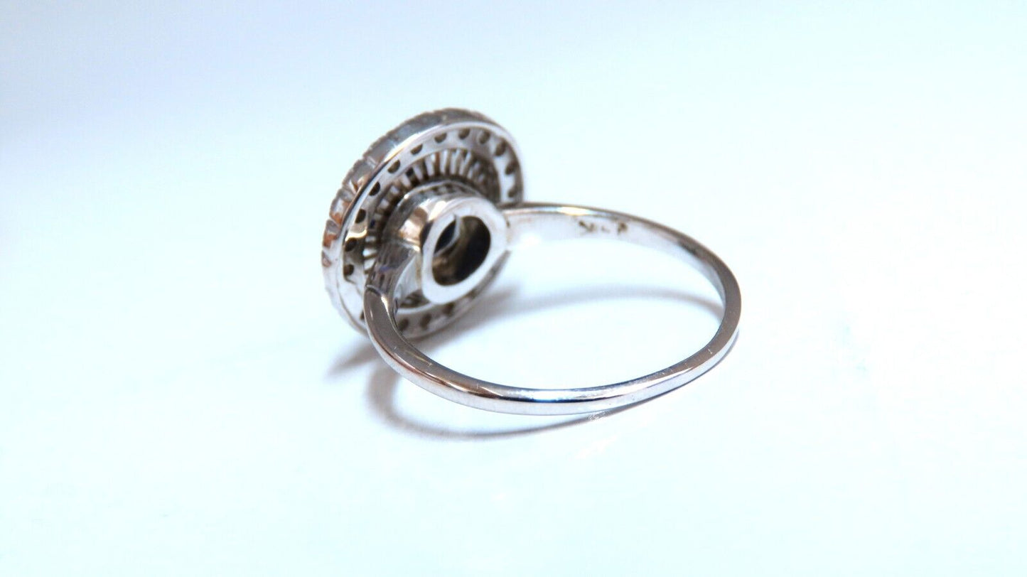 .80ct natural sapphire diamonds cocktail cluster ring 14kt