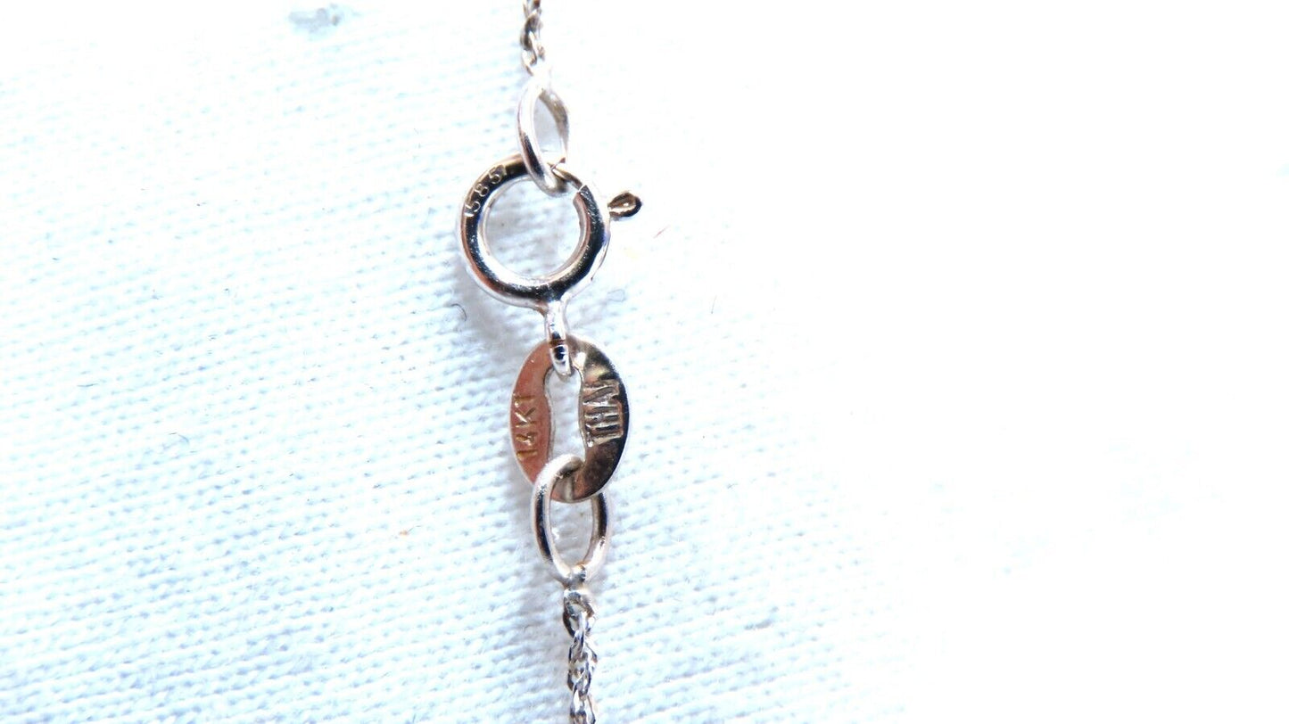 .80ct Natural princess cuts and rounds Diamonds Slope Pendant Necklace 14kt Zen