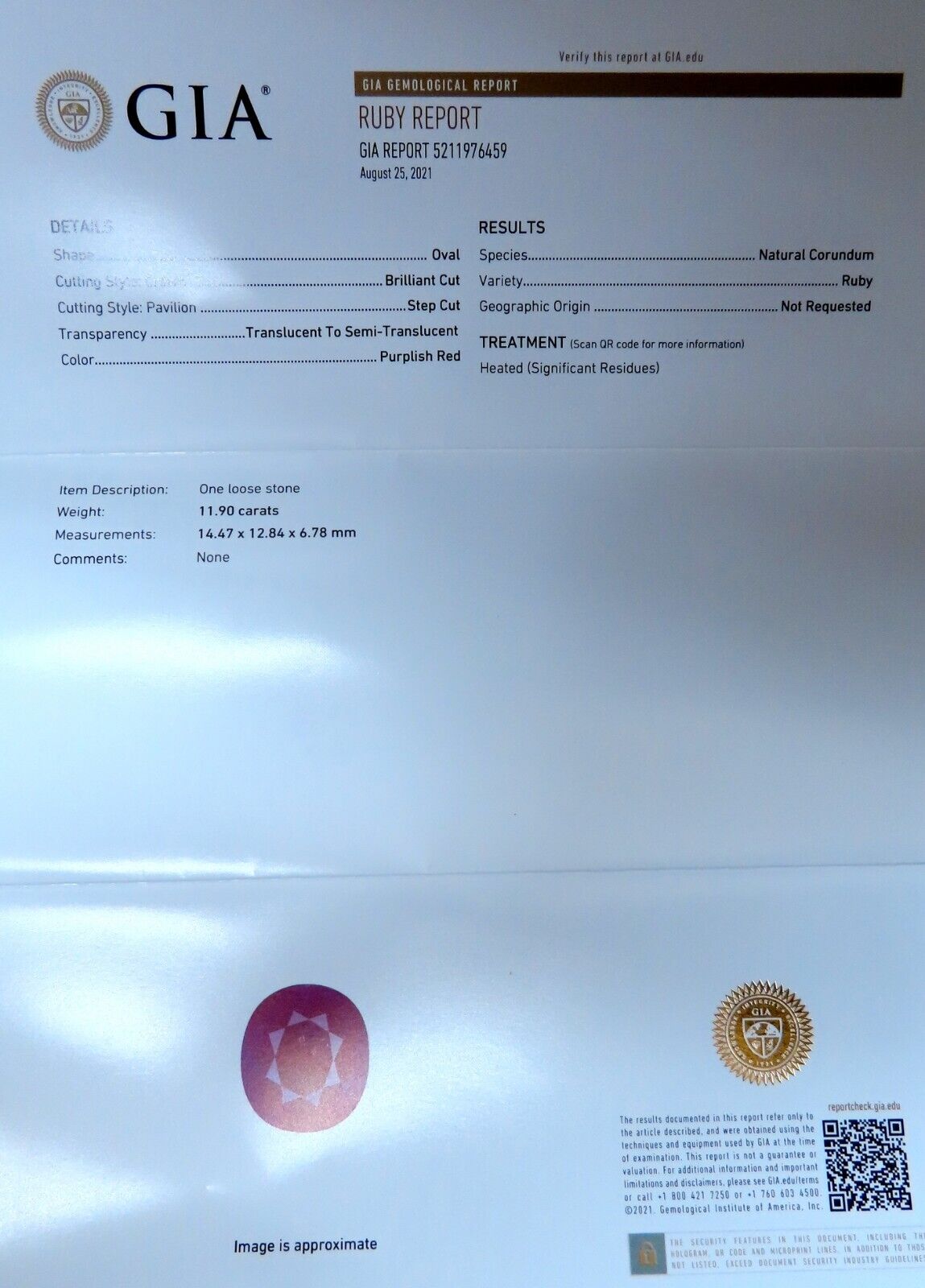 GIA certified 11.90ct natural ruby diamond ring 18kt classic halo