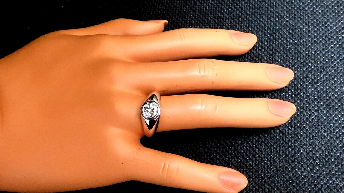 GIA Certified 1.04ct Natural Diamond Ring Mens Solitaire Prime 14kt