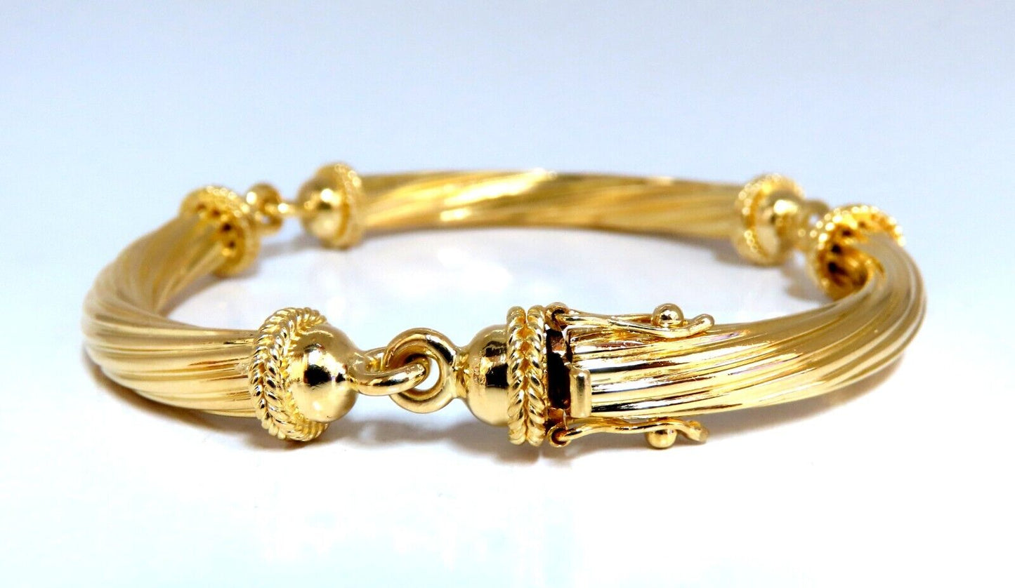 Byzantine Style Three Arched Bracelet 18kt 24.8 Grams 7 inch