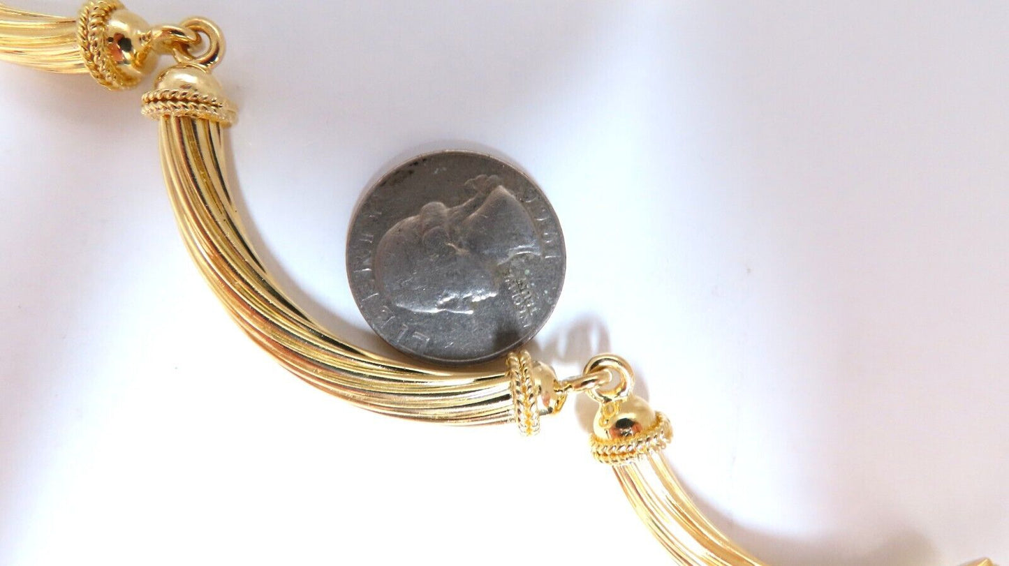 Byzantine Style Three Arched Bracelet 18kt 24.8 Grams 7 inch