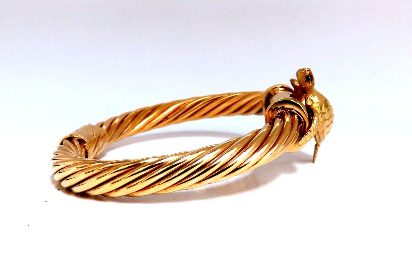 Turtle Candy Cane Twist Bangle 14kt