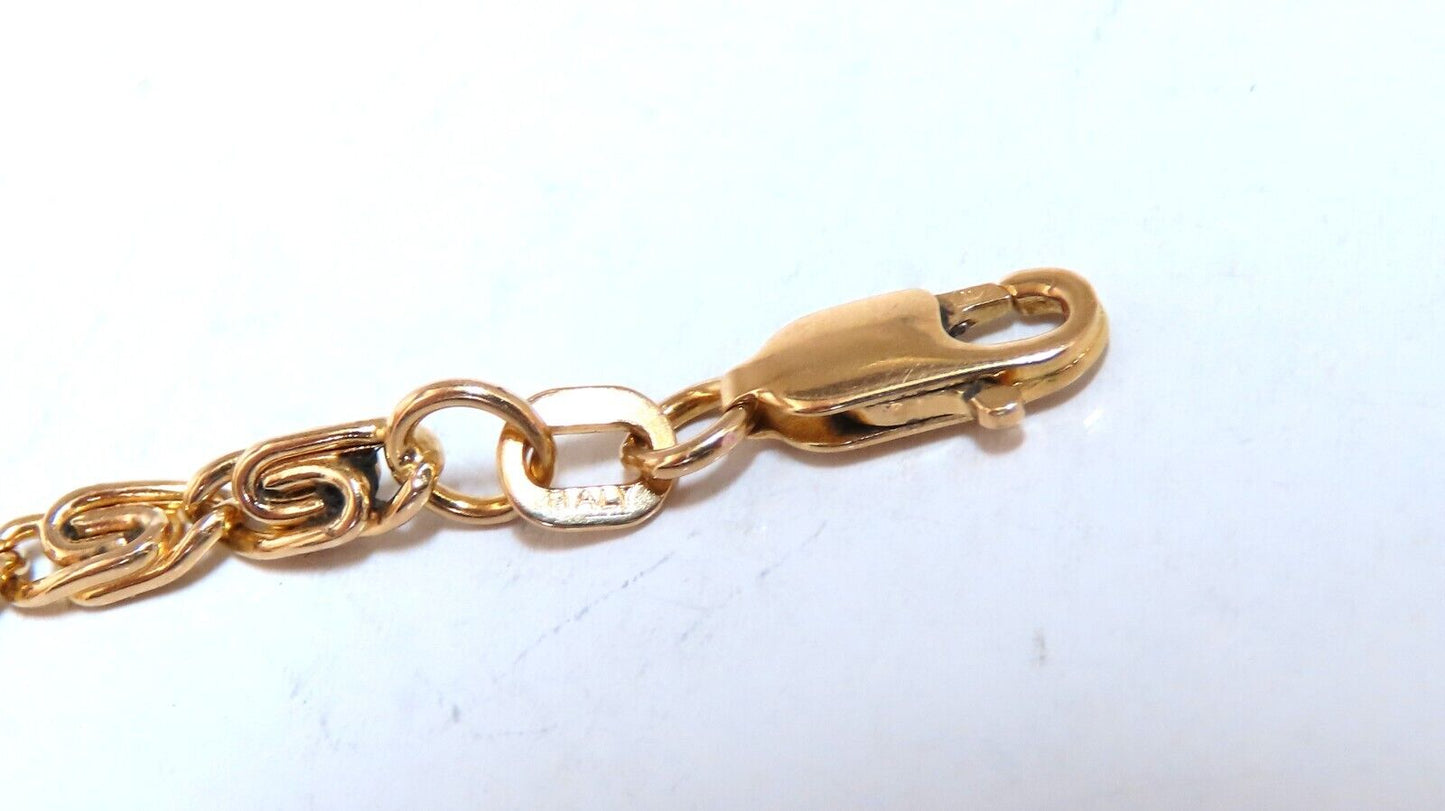 Vintage Paper Mini Clip Link 14kt Gold Bracelet 7 inch