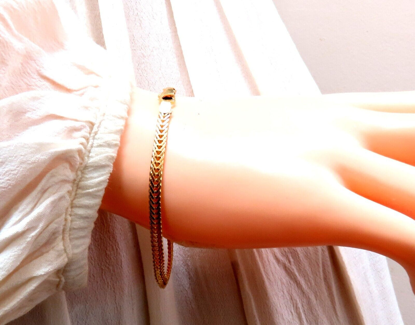 Vintage link Bracelet 14kt Gold 7.5 inch