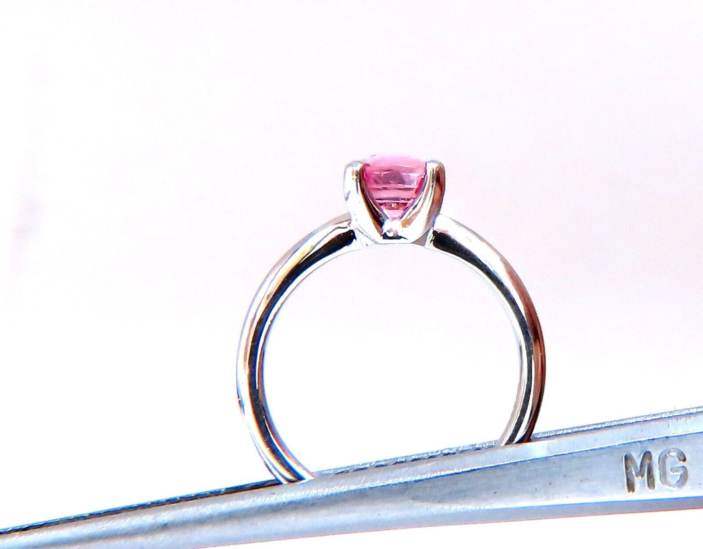 Padparadscha No Heat 1.11ct Natural Sapphire Pink No Heat Platinum