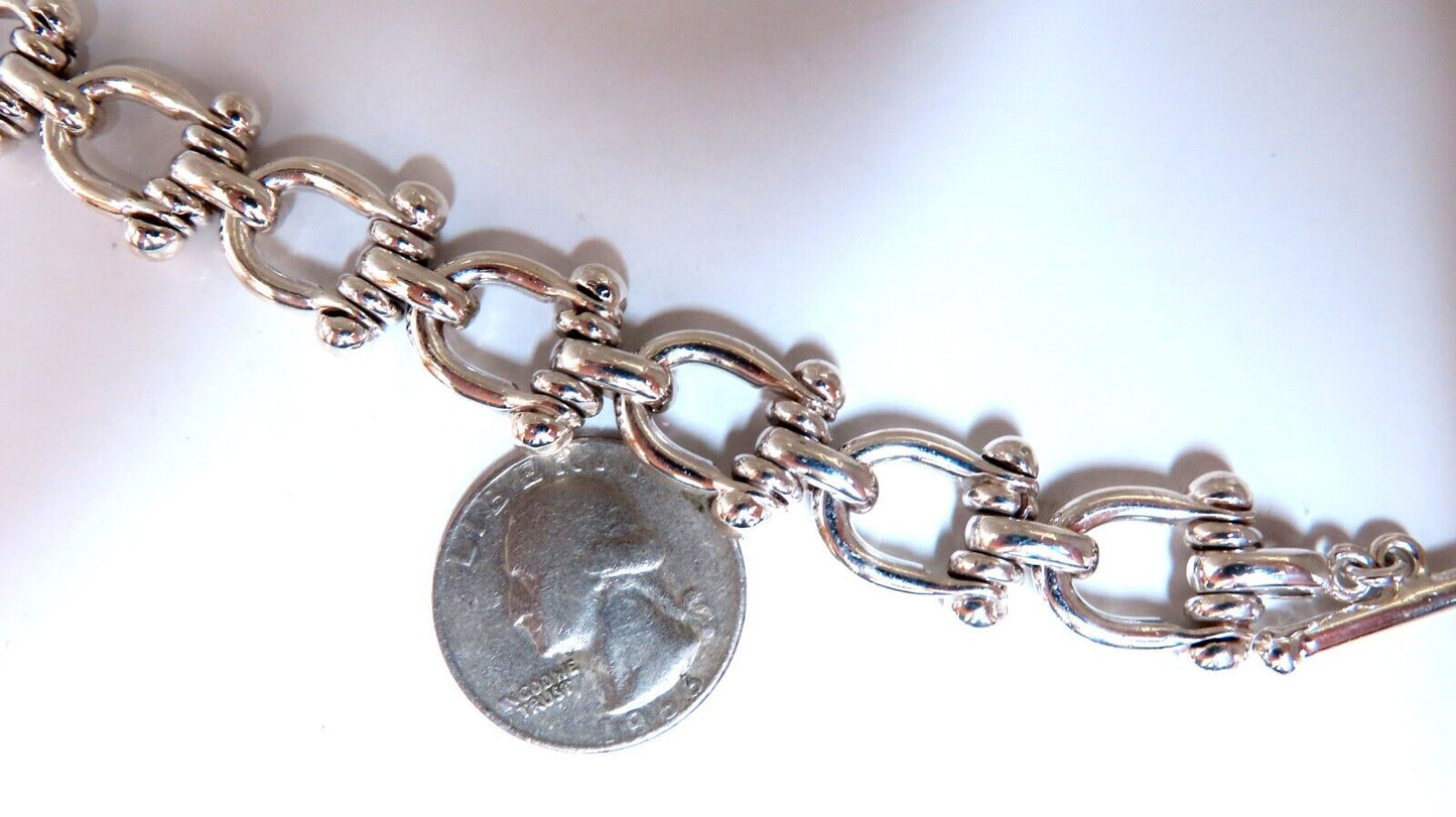 Horse Shoe Buckle Hinge Sterling Silver Toggle Bracelet