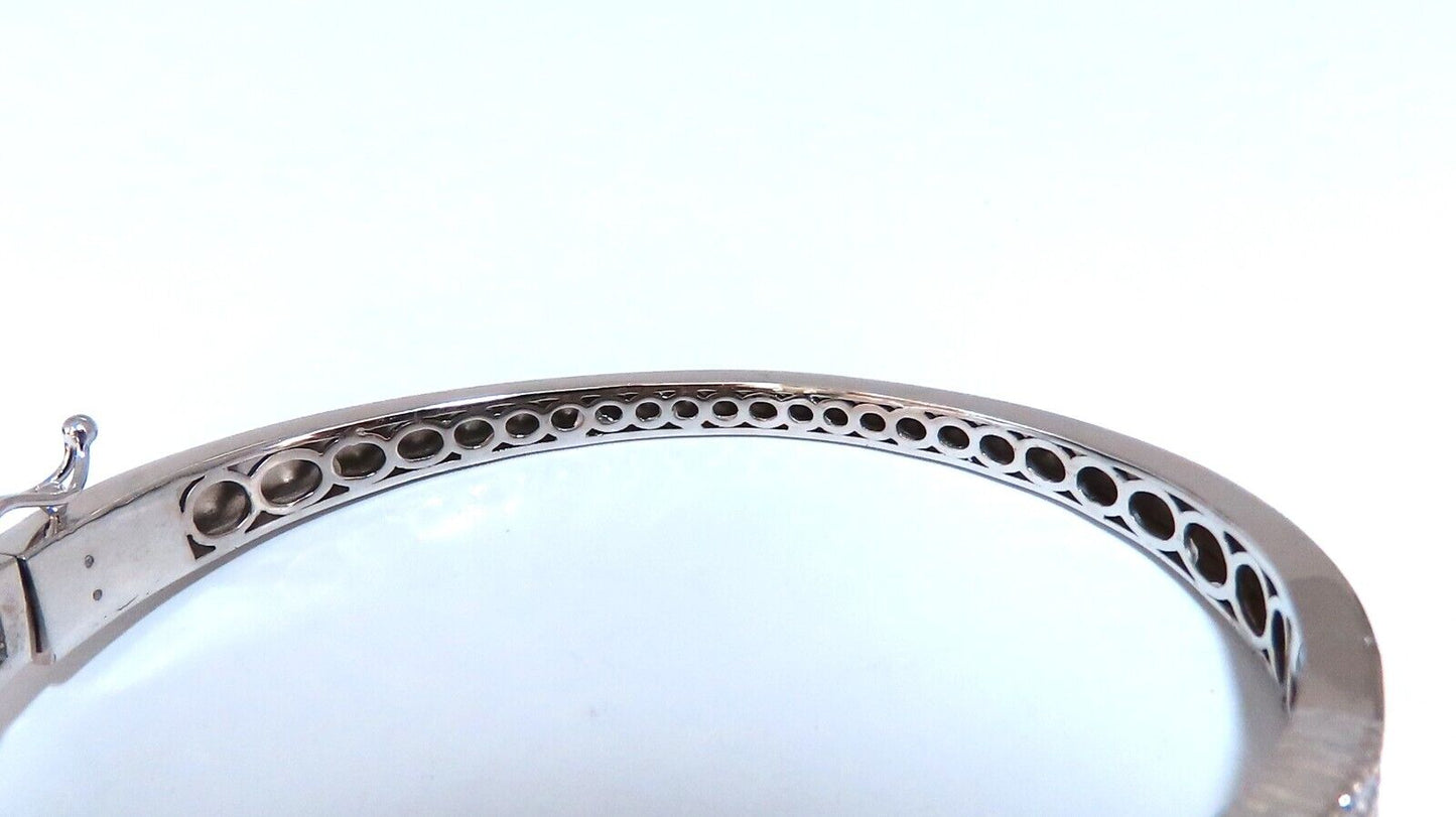 Natural Fancy Brown Diamonds Wide Cluster Bangle Bracelet 14kt