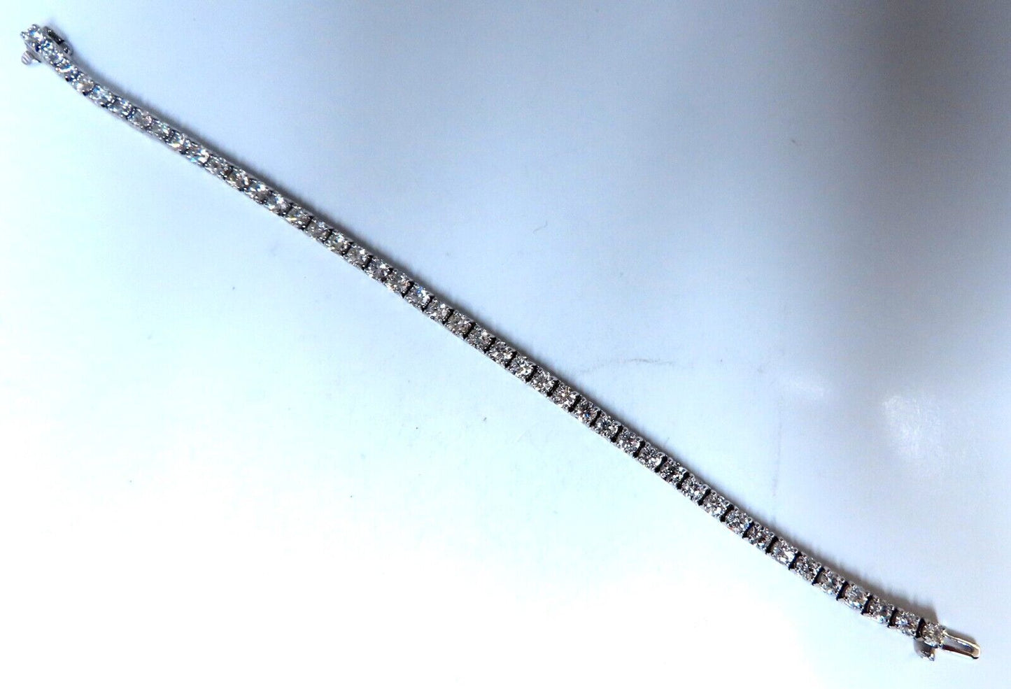 Tennis Bracelet 7.70ct Natural Round Diamonds 14kt