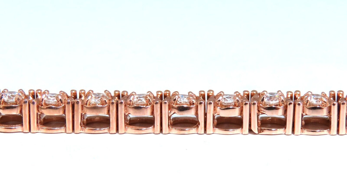 2ct. natural round diamonds tennis bracelet classic 14 karat rose gold
