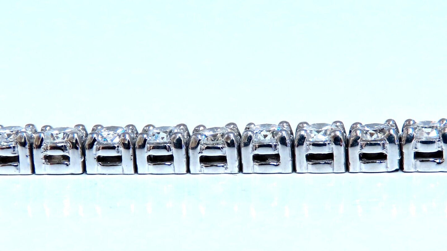 7.11ct natural round diamonds tennis bracelet classic 14 karat white gold