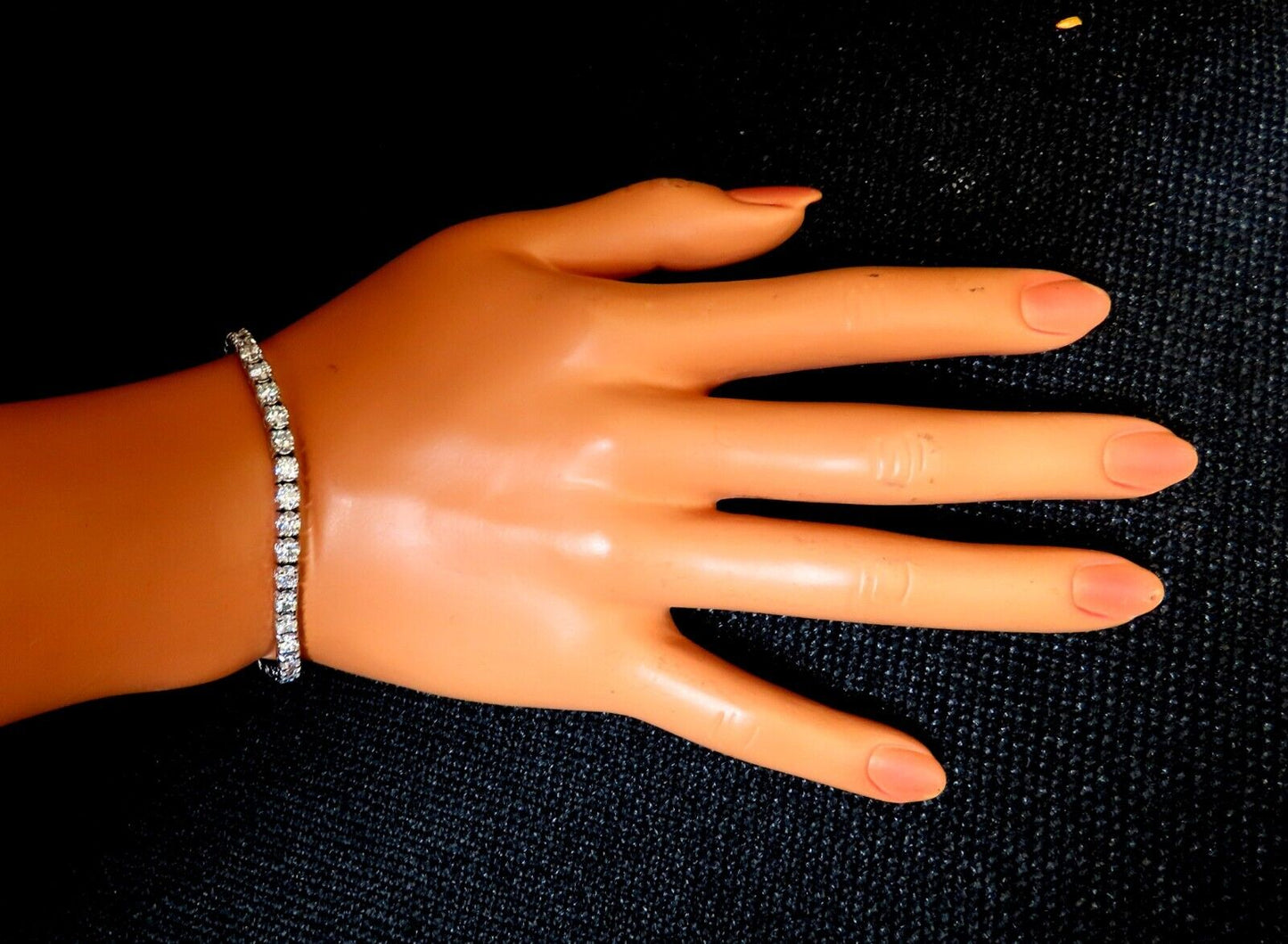7.11ct natural round diamonds tennis bracelet classic 14 karat white gold
