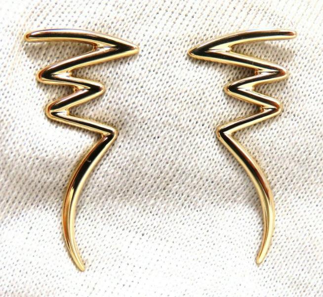 Authentic Paloma Picasso Tiffany Earrings 18kt Gold Ref 12304