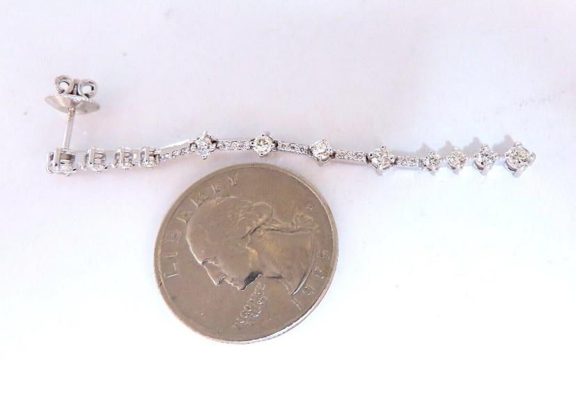 1.80ct Natural Diamonds Dangle Earrings 14kt Gold Ref 12325