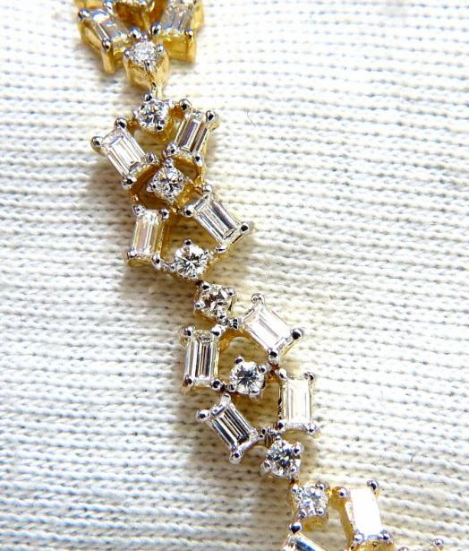 15.00 Carat Diamonds Baguette & Rounds Eternity Riviera Necklace 18kt Ref 12328