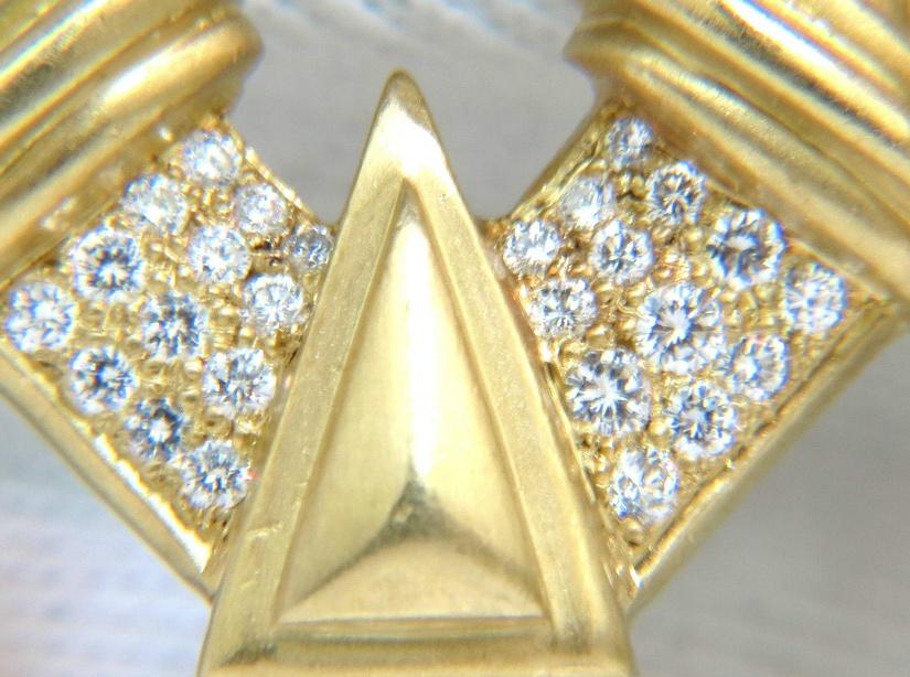 Esti Frederica Designer 18Kt Byzantine Diamonds Door Knocker Earrings Ref 12330