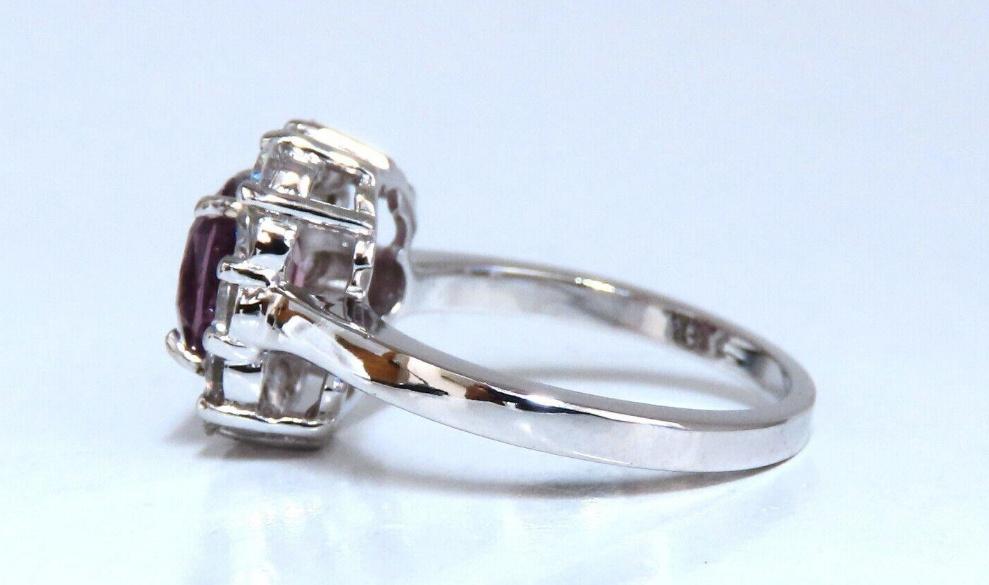 2.26ct GIA Certified Natural Purple Pink Sapphire Diamonds Ring 14kt Gold #12339