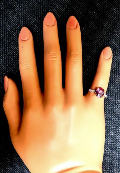 GIA Certified 2.47ct Natural Purple Pink Sapphire Diamonds Ring 18kt Gold #12340