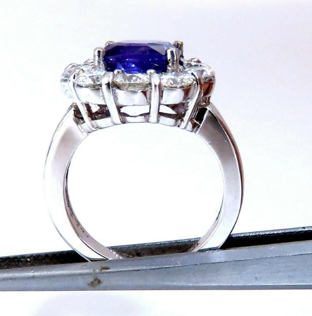 GIA Certified 3.48ct Natural Purple No Heat Sapphire Diamonds Ring 14kt #12342