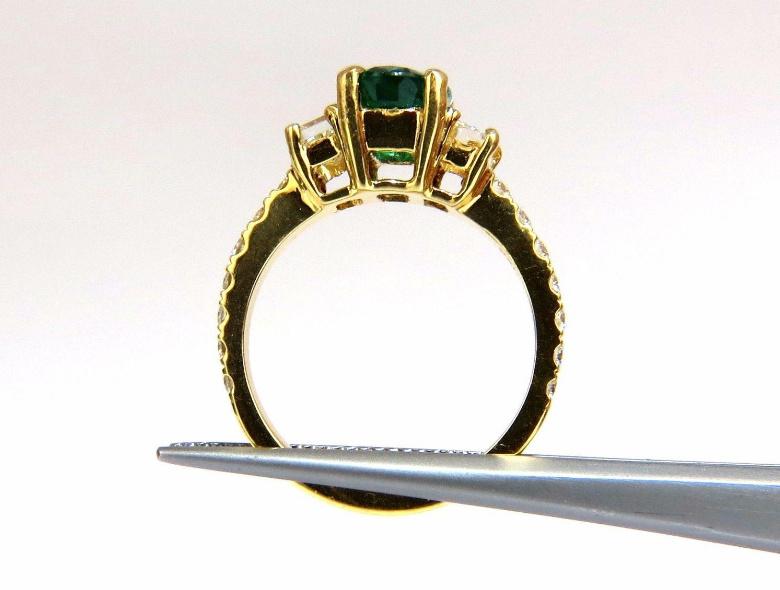 GIA Certified 2.68 Carat Natural Emerald Diamonds Ring 18kt Ref 12348