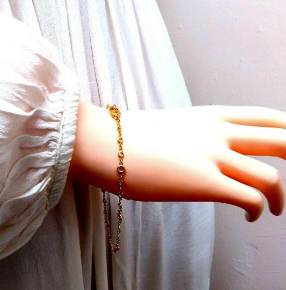 1.53ct Natural Pink Sapphire Diamond Yard Bracelet 14kt G/VS 12358