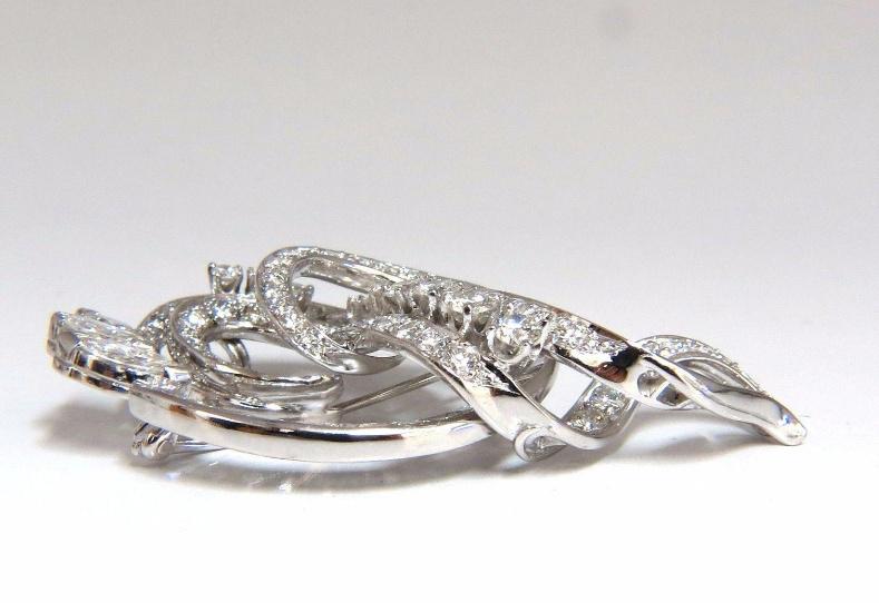 8.00Ct. Diamonds Platinum Art Deco Style Brooch 12359