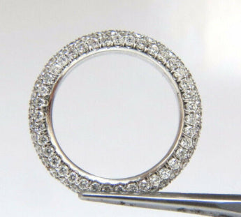 10.63ct Natural Round Baguette Diamond Rings Stacking 3 Revolver Platinum 14kt