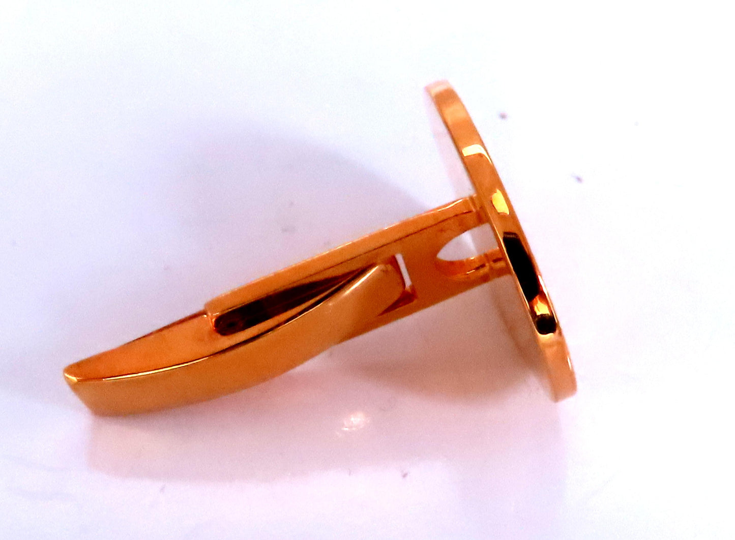 Sunburst Graver Etch Oval Cufflinks 14kt Gold 12367