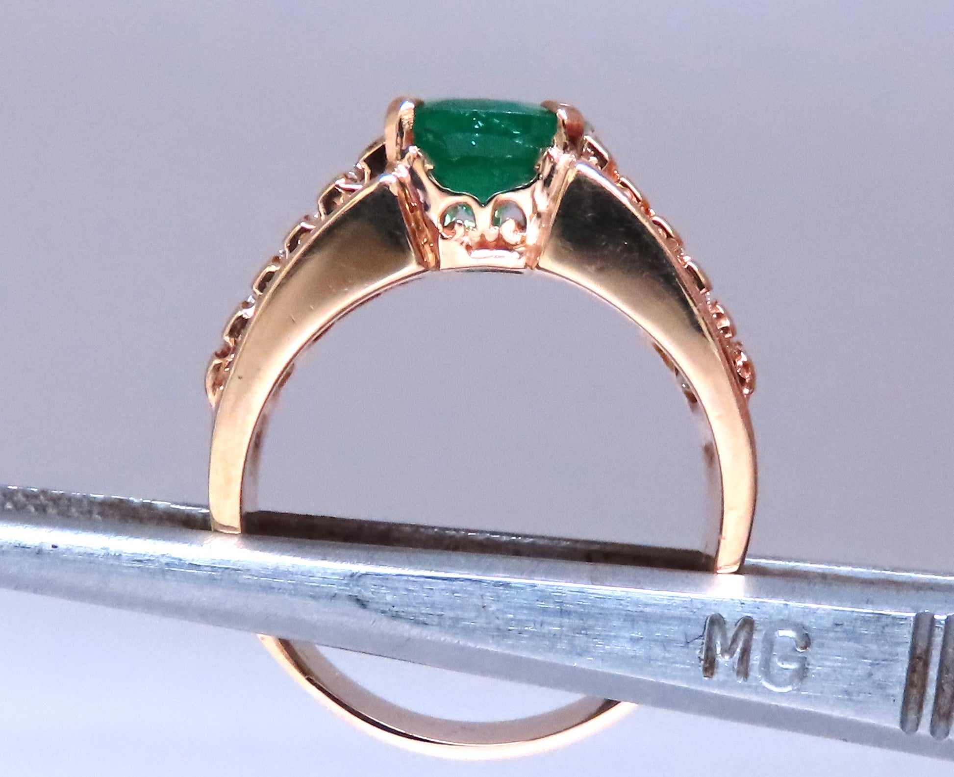 GIA Certified 3.01ct Natural Emerald Diamonds Ring 14kt Gold 12360