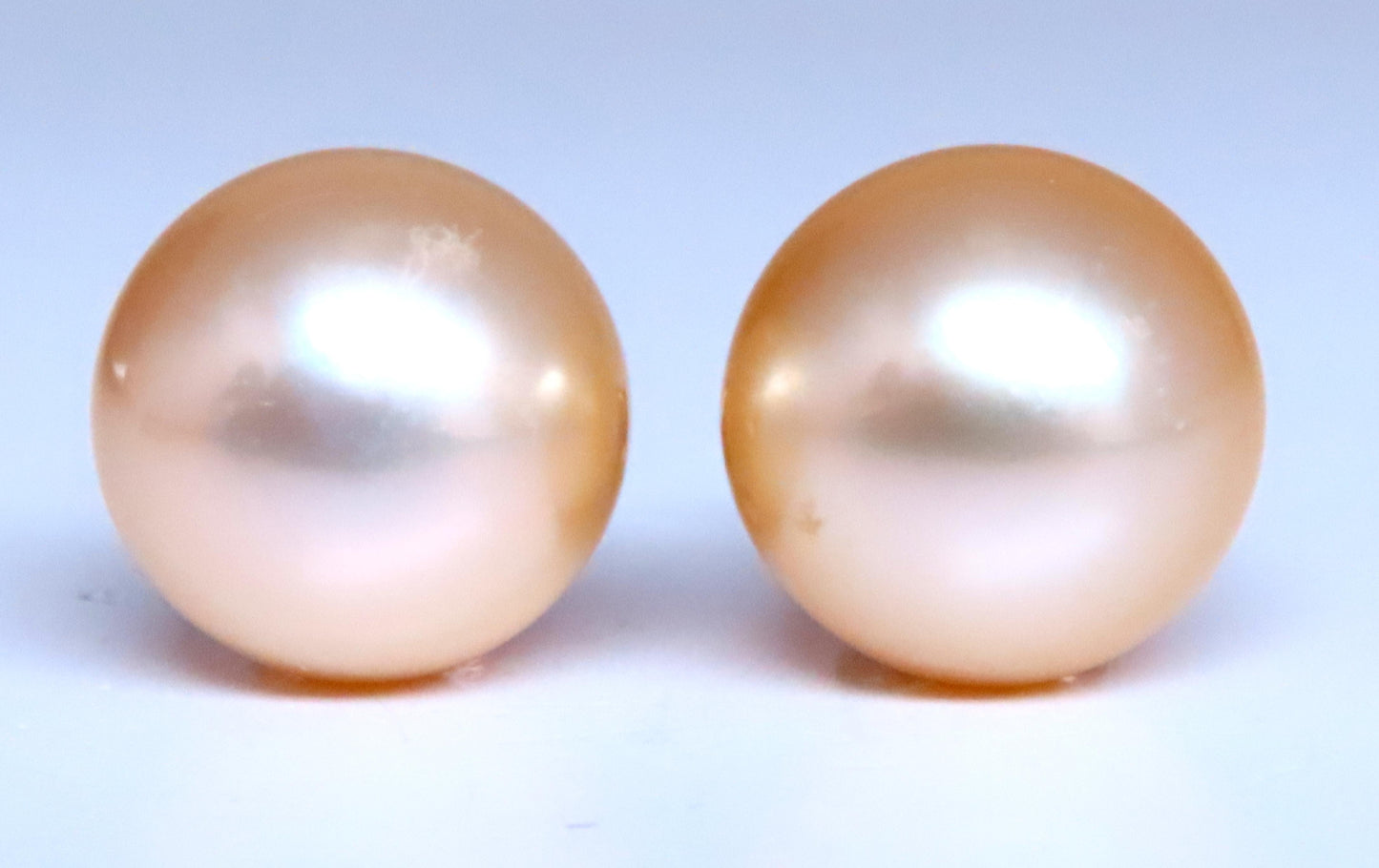 10.7mm Vintage Baroque Pearl Stud Earrings 14kt Gold 12380