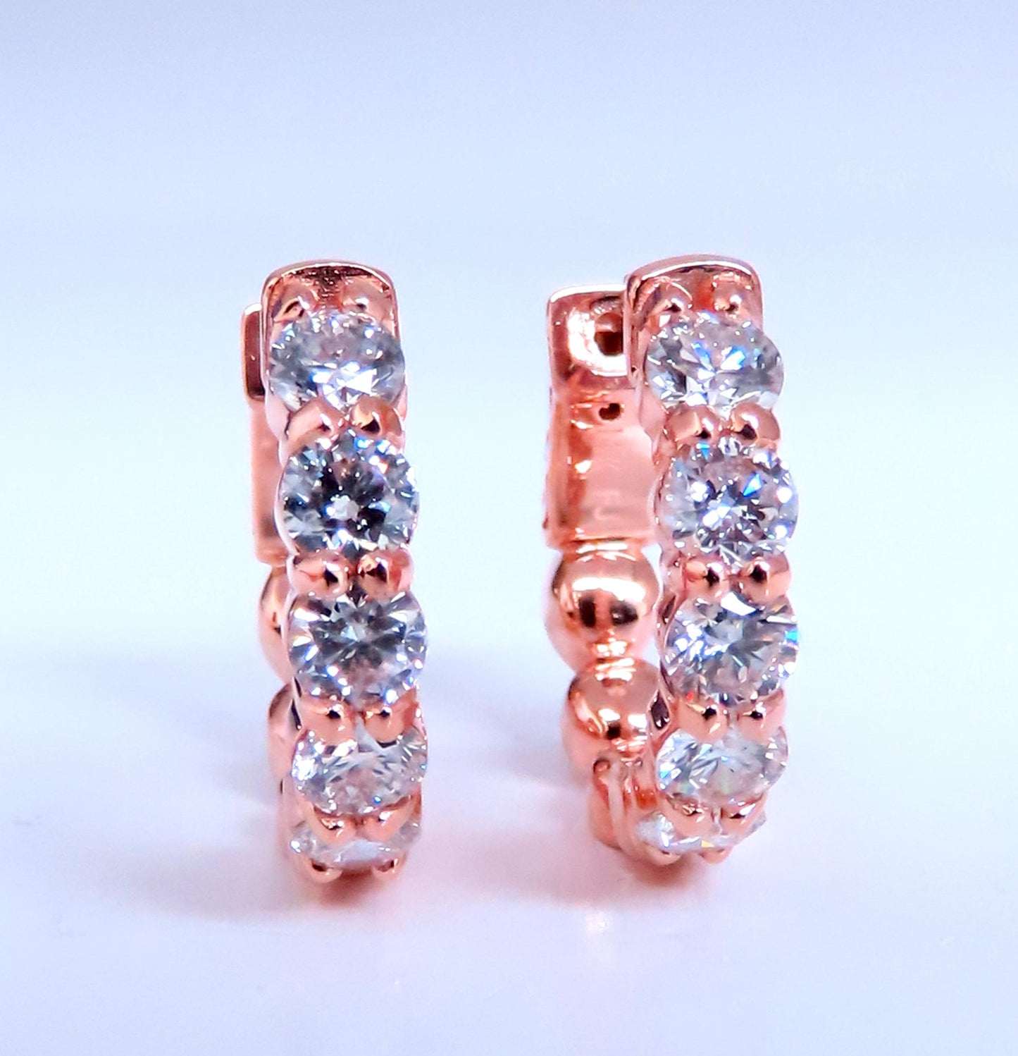 Natural Diamonds Quarter Sized 1.98ct 14kt Rose Gold 12377