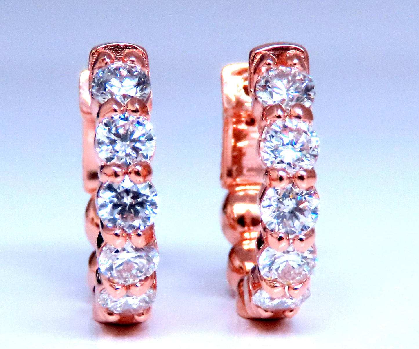 Natural Diamonds Quarter Sized 1.98ct 14kt Rose Gold 12377