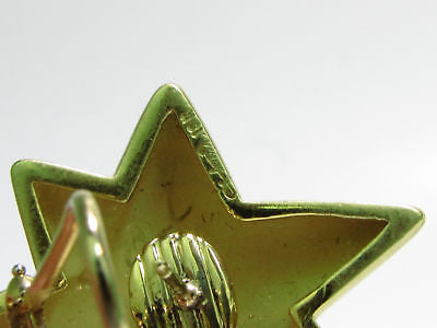 UNKOWN DESIGNER 18KT .50CT DIAMONDS STAR CLIP EARRINGS HEAVY