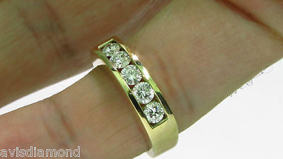 1.00ct DIAMONDS BAND RING 14KT CLASSIC CHANNEL