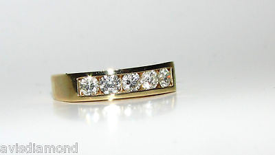 1.00ct DIAMONDS BAND RING 14KT CLASSIC CHANNEL