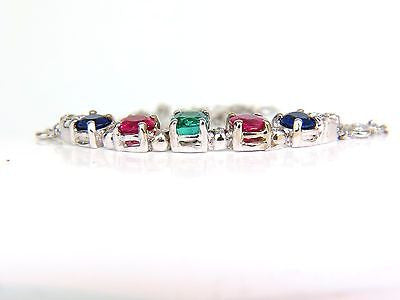 3.60CT NATURAL RUBY EMERALD SAPPHIRE DIAMONDS NECKLACE F/VS ARCH & BY YARD