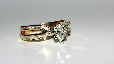 1.02CT PEAR SHAPE DIAMOND RING 14KT MODERN CLASS