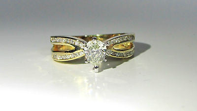 1.02CT PEAR SHAPE DIAMOND RING 14KT MODERN CLASS