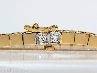 .40CT DIAMOND GOLD SHINE PAVE BOX BRACELET 14KT UNIQUE 7 INCH