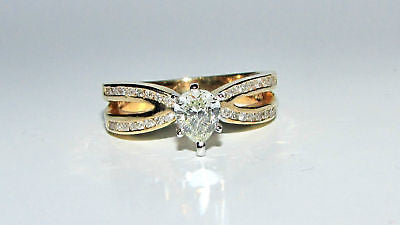 1.02CT PEAR SHAPE DIAMOND RING 14KT MODERN CLASS