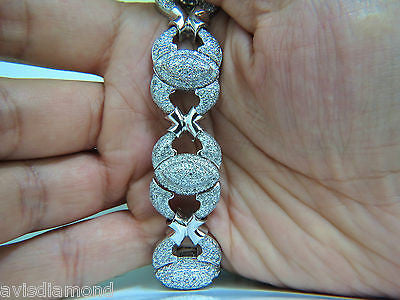 17.20CT DIAMONDS HINGE LINKED BRACELET 14KT F/G VS MODERN DECO