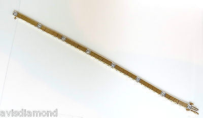 .40CT DIAMOND GOLD SHINE PAVE BOX BRACELET 14KT UNIQUE 7 INCH