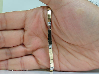 .40CT DIAMOND GOLD SHINE PAVE BOX BRACELET 14KT UNIQUE 7 INCH